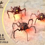 Linterna de Araña de Halloween: Archivo SVG Cortado con Láser para Decoración 3D y Luz Nocturna