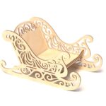 Patrones de trineo navideño para corte láser | Plantillas DXF y SVG para decoración 2023