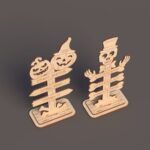Figuras de Halloween para Corte Láser: Archivos DXF y SVG para Decoraciones de Fiesta