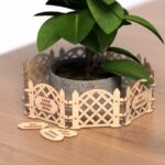 Valla decorativa de jardín en madera para corte láser: plantillas versátiles y atractivas.