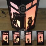 Diseño de lámpara de escritorio Star Wars para corte láser DXF - Patrón Stormtrooper y Darth Vader - Imagen 3