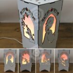 Diseño de lámpara de escritorio Star Wars para corte láser DXF - Patrón Stormtrooper y Darth Vader - Imagen 5