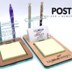 Organizador de escritorio mediano con portalápices y portatarjetas - Archivos SVG, PDF y EPS para corte láser