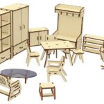 Plantillas de corte láser para muebles de muñecas - Archivo Digital Glowforge