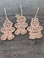 Adorno Navideño en SVG para Glowforge - Archivo de Pan de Jengibre DIY, Decoraciones Festivas - Imagen 3