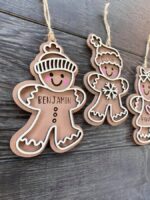 Adorno Navideño en SVG para Glowforge - Archivo de Pan de Jengibre DIY, Decoraciones Festivas - Imagen 7