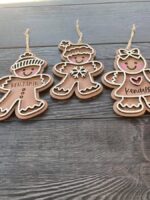 Adorno Navideño en SVG para Glowforge - Archivo de Pan de Jengibre DIY, Decoraciones Festivas - Imagen 6