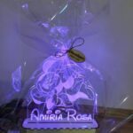 Base de lámpara LED acrílica con archivos SVG y DXF, incluye manual de uso y diseño