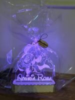 Base de lámpara LED acrílica con archivos SVG y DXF, incluye manual de uso y diseño