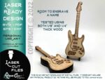 Estuche personalizado para púas de guitarra eléctrica - Diseño láser listo para cortar en SVG/PDF para músicos - Imagen 2