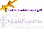 Bancos de Letras 20 cm para Corte Láser - Set de 26 Letras + Regalo | Archivos Digitales CDR, DXF, AI, SVG, PDF - Imagen 7