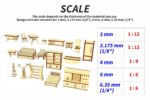 Muebles para casa de muñecas 1:12 - Diseño digital para corte láser Glowforge y más - Imagen 2