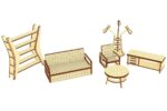 Muebles para casa de muñecas 1:12 - Diseño digital para corte láser Glowforge y más - Imagen 7