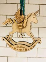 Paquete SVG de Adornos Navideños 3D: Unicornio y Pegaso para Corte Láser Glowforge - Imagen 3