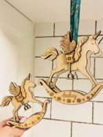 Paquete SVG de Adornos Navideños 3D: Unicornio y Pegaso para Corte Láser Glowforge - Imagen 5