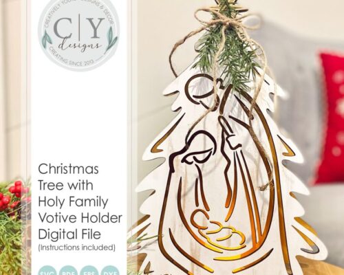 Portavotivas de la Natividad SVG para Corte Láser - Archivo Digital para Decoración Navideña