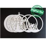 Archivos DXF y SVG para adornos navideños láser: renos, árboles y más para Glowforge. - Imagen 7