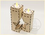 Portavelas de Madera Estrella Rústica - Decoración para Bodas y Eventos - Cortes Laser y CNC - Imagen 5
