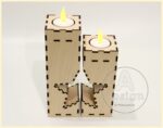 Portavelas de Madera Estrella Rústica - Decoración para Bodas y Eventos - Cortes Laser y CNC - Imagen 8