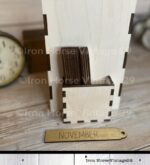 Calendario Shadowbox Intercambiable en SVG para Corte Láser - Decoración Rústica Moderna - Imagen 5