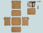 Caja de Música DIY - Archivos Corte Láser SVG DXF Lightburn - Estuche Manivela 3 mm - Imagen 2