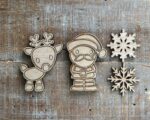 Archivo SVG de Imanes Navideños de Papá Noel y Rudolph para Corte Láser - Descarga Instantánea - Imagen 4