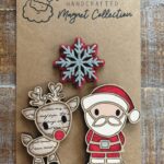 Archivo SVG de Imanes Navideños de Papá Noel y Rudolph para Corte Láser - Descarga Instantánea