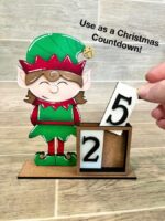 Mini Señal Navideña Intercambiable SVG para Glowforge - Santa, Rudolph, Elfo, Cuenta Regresiva - Imagen 4