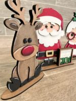 Mini Señal Navideña Intercambiable SVG para Glowforge - Santa, Rudolph, Elfo, Cuenta Regresiva - Imagen 6