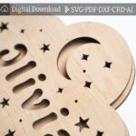 Lámpara de noche de madera SVG y PDF: Patrón encantador para niños, corte láser fácil y creativo - Imagen 3