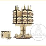 Calendario de Adviento cortado a láser con 24 cajones, decoración navideña exclusiva 2023