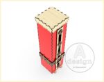 Caja de vino navideña cortada con láser - Soporte y bolsa para botellas - Archivo SVG Ver.91 - Imagen 6