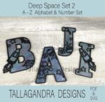 Set de Letras y Números para Corte Láser en SVG - Alfabeto A-Z y 0-9 de Deep Space - Imagen 2
