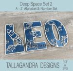 Set de Letras y Números para Corte Láser en SVG - Alfabeto A-Z y 0-9 de Deep Space - Imagen 3