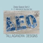 Set de Letras y Números para Corte Láser en SVG - Alfabeto A-Z y 0-9 de Deep Space