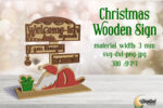 Letreros Navideños 3D de Madera Cortados con Láser - Decoración Festiva y Bienvenida - Imagen 6