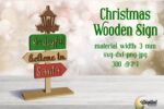 Letreros Navideños 3D de Madera Cortados con Láser - Decoración Festiva y Bienvenida - Imagen 9
