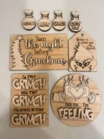 Bandeja Escalonada Grinch SVG | Archivos Láser para Navidad | Diseños Glowforge Listos para Usar - Imagen 2