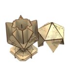 Globo icosaédrico de madera cortado por láser - Kit DIY 3D para decoración y rompecabezas mecánico - Imagen 2