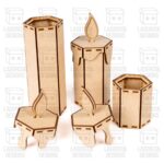 Caja de Vela Navideña - Archivos Cortados por Láser SVG DXF PDF Ai para Glowforge - Descarga Instantánea - Imagen 7