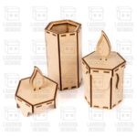 Caja de Vela Navideña - Archivos Cortados por Láser SVG DXF PDF Ai para Glowforge - Descarga Instantánea - Imagen 6