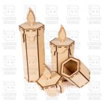 Caja de Vela Navideña - Archivos Cortados por Láser SVG DXF PDF Ai para Glowforge - Descarga Instantánea - Imagen 5