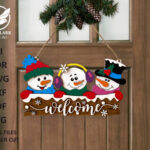 Archivo SVG para corte láser de percha navideña muñeco de nieve | Glowforge y otros láseres