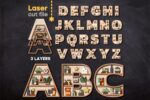 Alfabeto SVG para Corte Láser - Letras Decorativas para Glowforge, Monogramas e Interior - Imagen 2