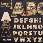 Alfabeto SVG para Corte Láser - Letras Decorativas para Glowforge, Monogramas e Interior