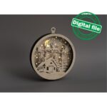 Archivos DXF y SVG para adornos navideños láser: renos, árboles y más para Glowforge. - Imagen 6