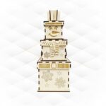 Caja de Regalo Navideña Muñeco de Nieve - Patrón DXF SVG para Corte y Grabado Láser - Imagen 2