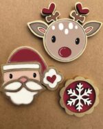 Archivo SVG de Imanes Navideños de Papá Noel y Rudolph para Corte Láser y Glowforge - Descarga Instantánea - Imagen 3