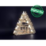 Arbol DXF y SVG para cortadoras láser: Portavelas, arco de luz y centro de mesa en madera 3-4 mm