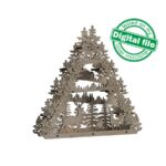 Arbol DXF y SVG para cortadoras láser: Portavelas, arco de luz y centro de mesa en madera 3-4 mm - Imagen 5